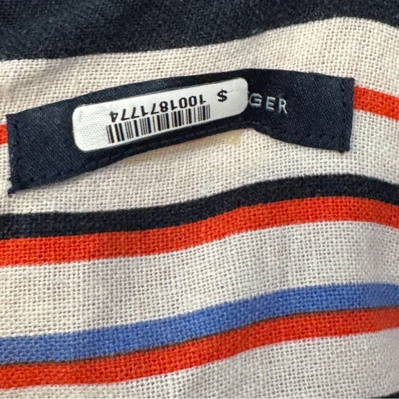 Tommy Hilfiger Striped Sleeveless Linen Blend Dress Small Women’s Halter - Picture 6 of 8